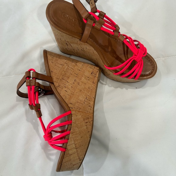 Coach Women's Brown and Pink Sandals - Picture 7 of 10